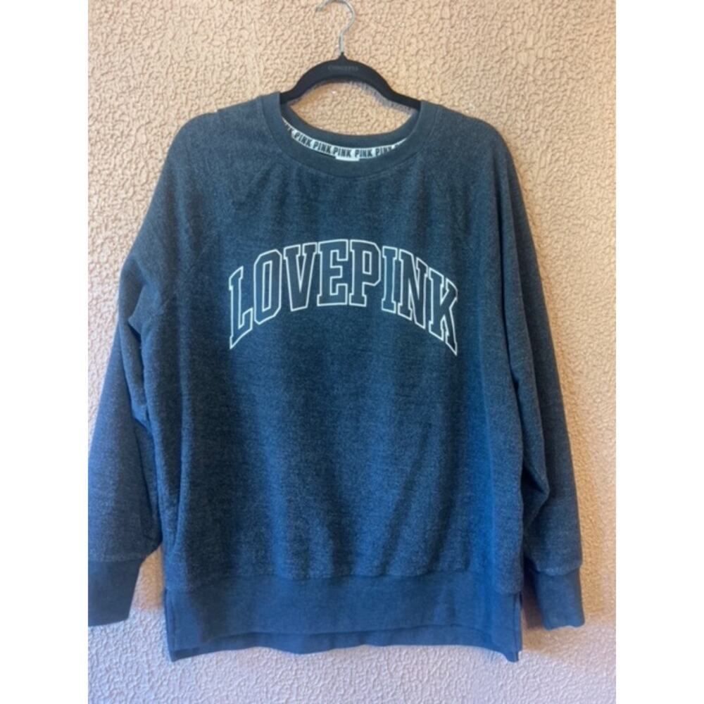 VS Pink Dark Gray Crewneck